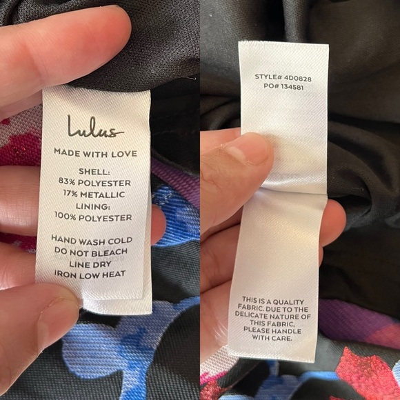 NWT Lulus So Stunning Jacquard Puff Sleeve Mini Dress S Black Multi Floral - Picture 8 of 16